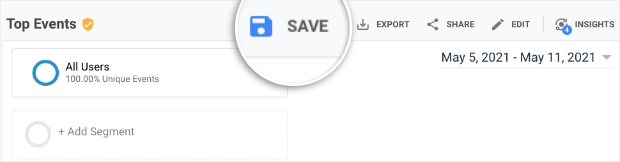 save report in google analytics