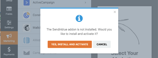 sendinblue addon