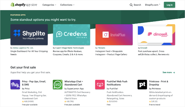 shopify app store