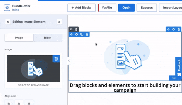 drag and drop in canvas template