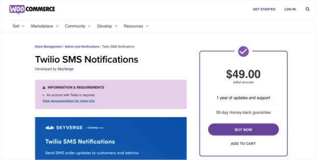 twilio sms notification for woocommerce