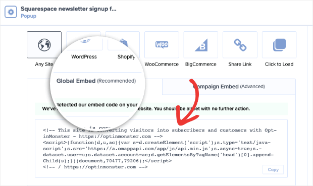 optinmonster global site code