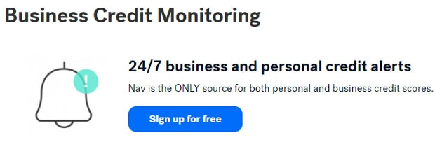 nav business credit monitoring service