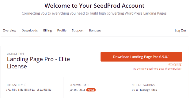 copy seedprod license key