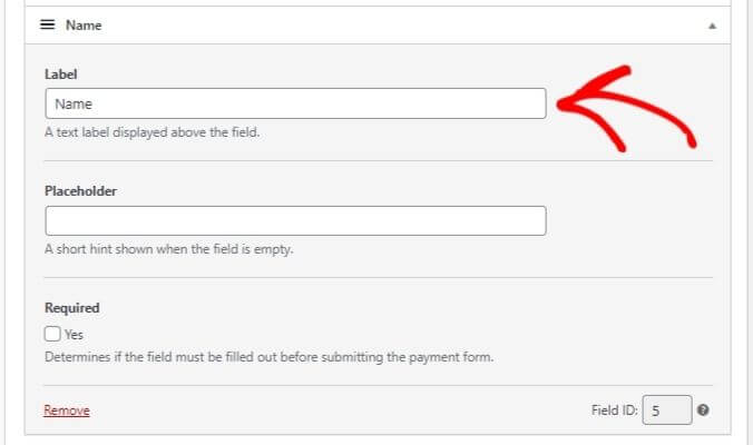 customize fields in wp simple pay