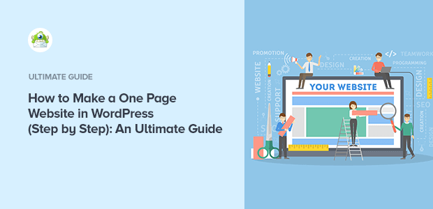 How to Make a One Page Website in WordPress (Step by Step)