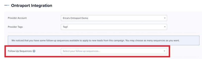 Ontraport Optional settings in OptinMonster.