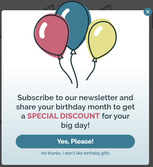 Birthday Discount OptinMonster template