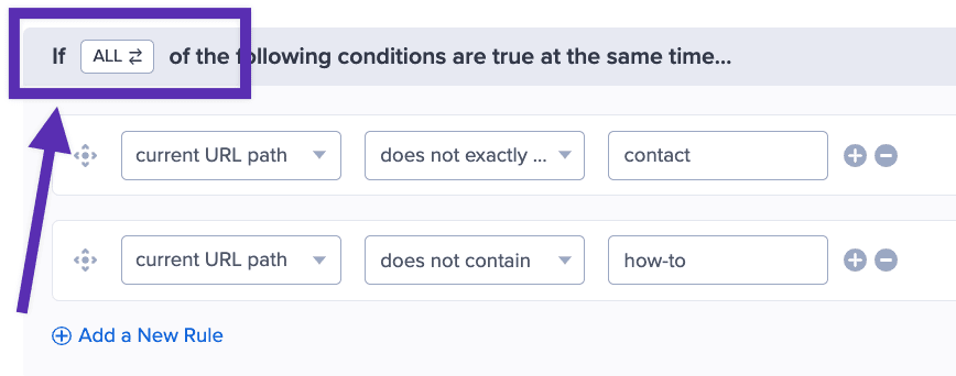 Configure exclusionary rules in OptinMonster to prevent campaigns from showing on specific pages.